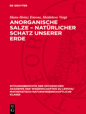 cover image of Anorganische Salze – Natürlicher Schatz unserer Erde